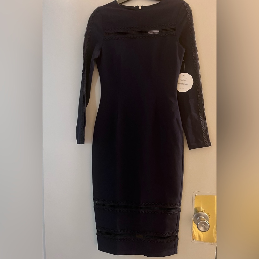 ASOS navy blue midi dress